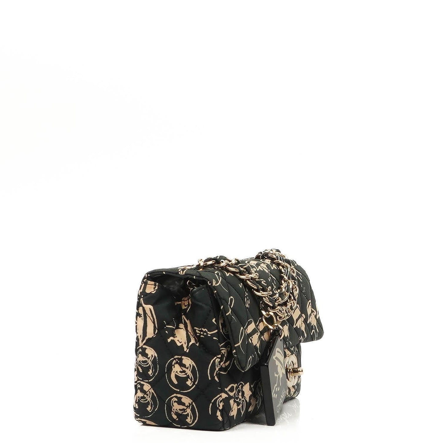 Chanel Mini Rechteckige Bedruckte Cambon Single Flap Tasche Mit 24K Vergoldeten Beschlägen