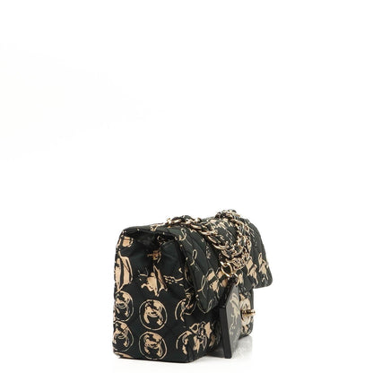 Chanel Mini Rechteckige Bedruckte Cambon Single Flap Tasche Mit 24K Vergoldeten Beschlägen