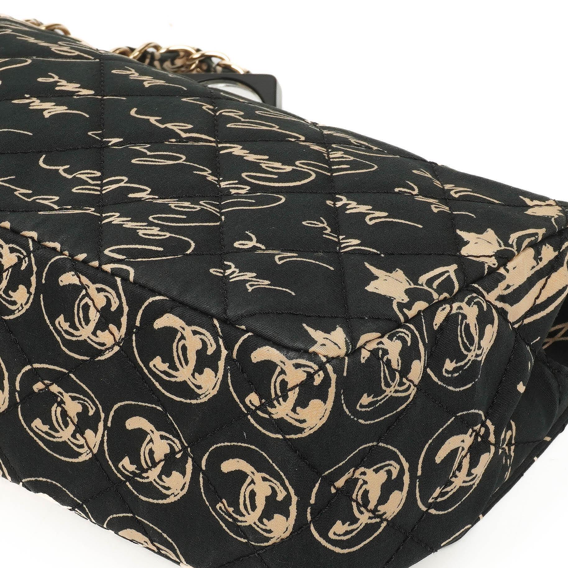 Chanel Mini Rechteckige Bedruckte Cambon Single Flap Tasche Mit 24K Vergoldeten Beschlägen