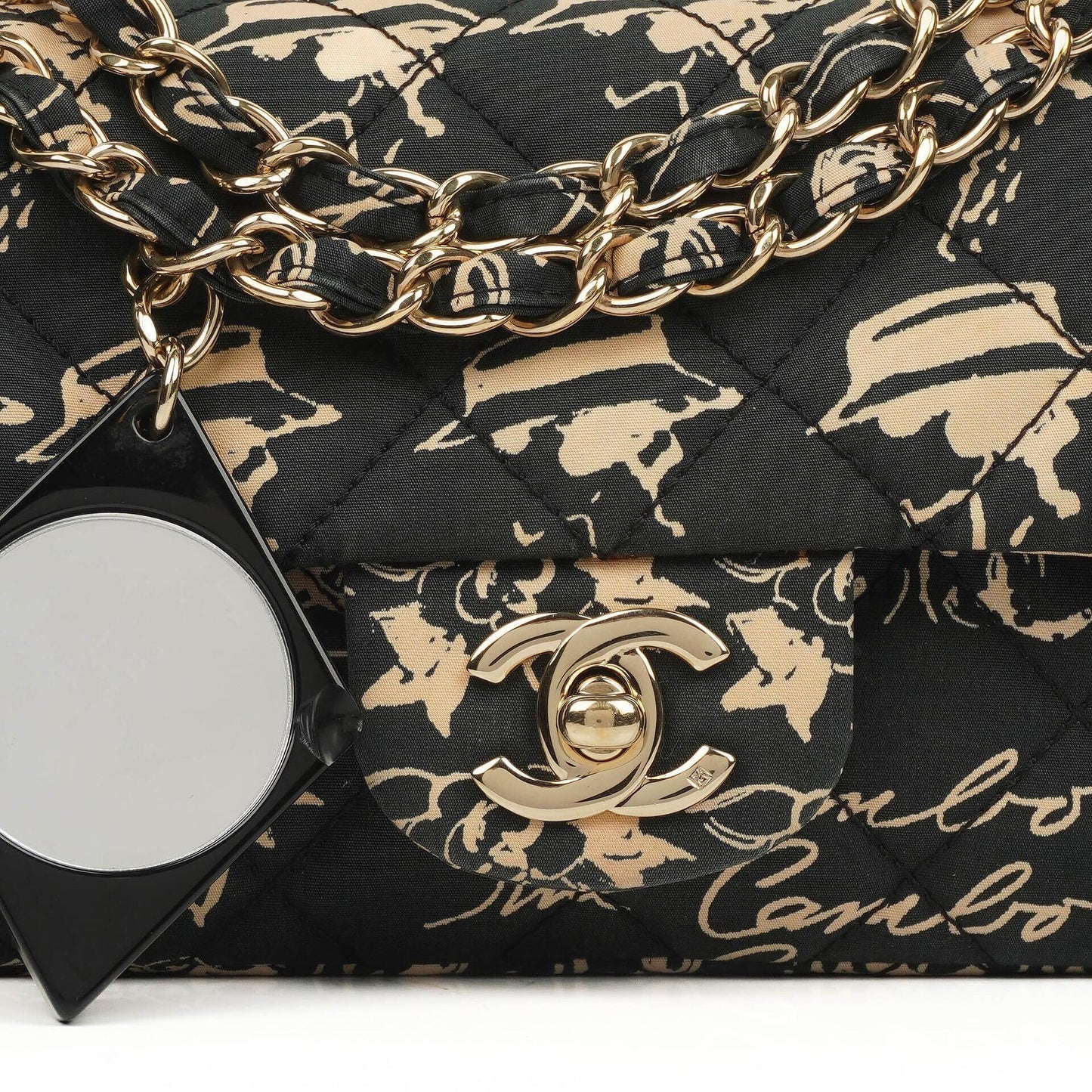 Chanel Mini Rechteckige Bedruckte Cambon Single Flap Tasche Mit 24K Vergoldeten Beschlägen
