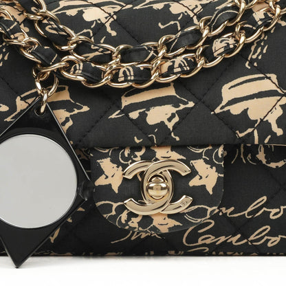 Chanel Mini Rechteckige Bedruckte Cambon Single Flap Tasche Mit 24K Vergoldeten Beschlägen