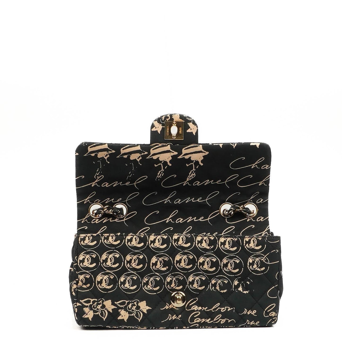 Chanel Mini Rechteckige Bedruckte Cambon Single Flap Tasche Mit 24K Vergoldeten Beschlägen