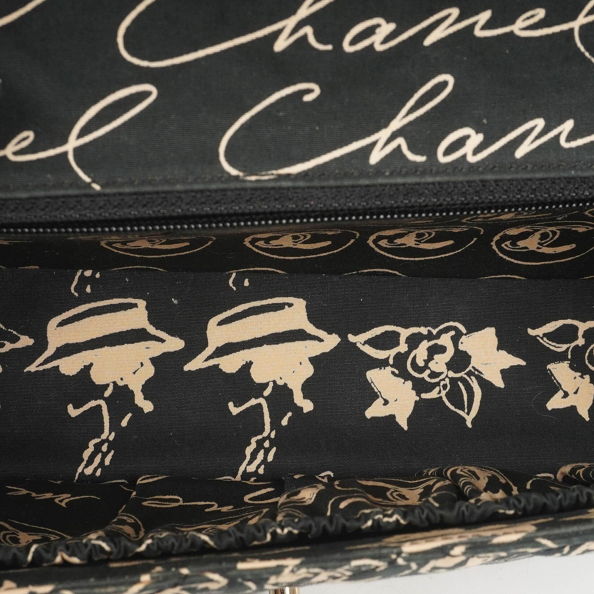 Chanel Mini Rechteckige Bedruckte Cambon Single Flap Tasche Mit 24K Vergoldeten Beschlägen