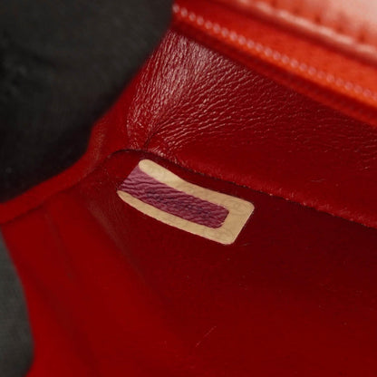 Chanel Mini Quadrat Klassische Klapptasche Rotes Gequiltetes Lammleder 24K Vergoldete Hardware