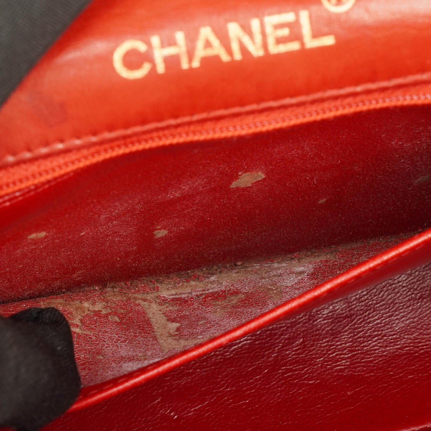 Chanel Mini Quadrat Klassische Klapptasche Rotes Gequiltetes Lammleder 24K Vergoldete Hardware