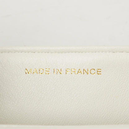 Chanel Mini Square Classic Flap Tasche Weiß Stepp-Lammleder mit 24K vergoldeten Beschlägen, 1997-199
