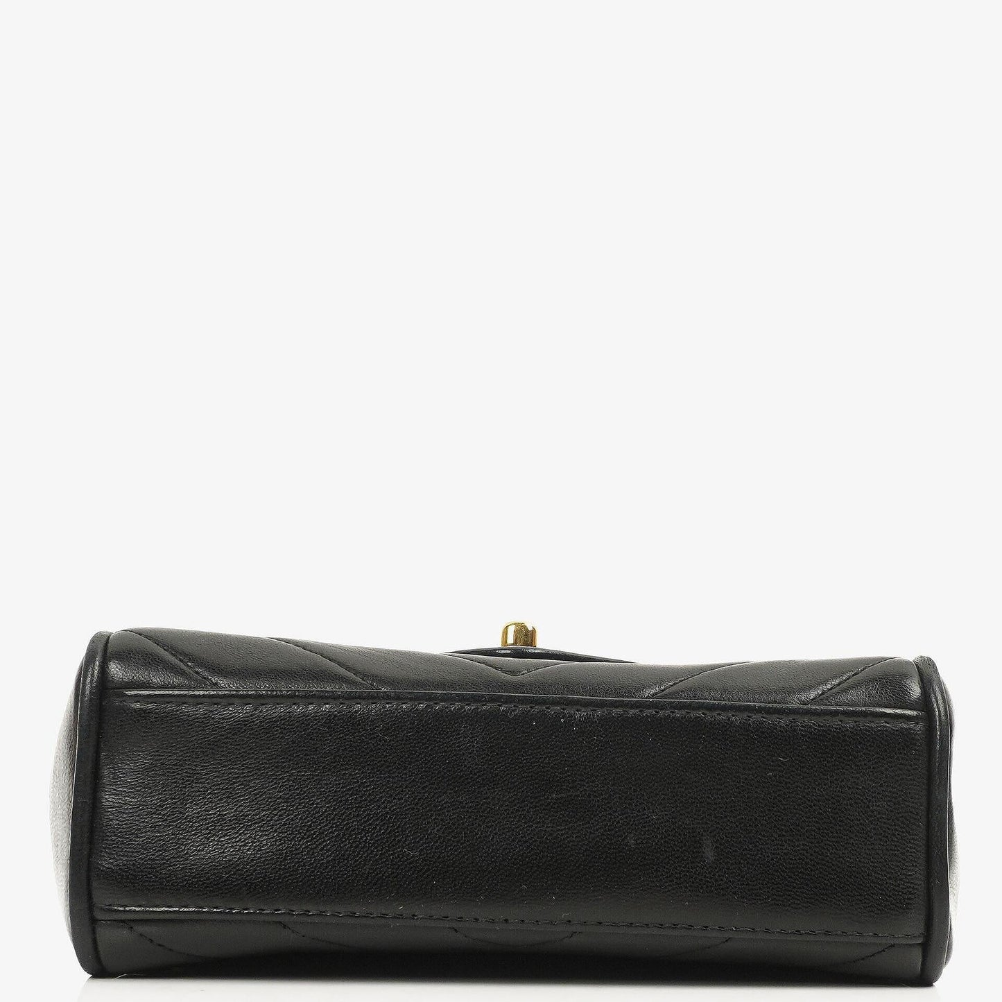 Chanel Mini Quadratische Klappentasche Chevron Gepolstertes Lammleder 24K vergoldete Hardware