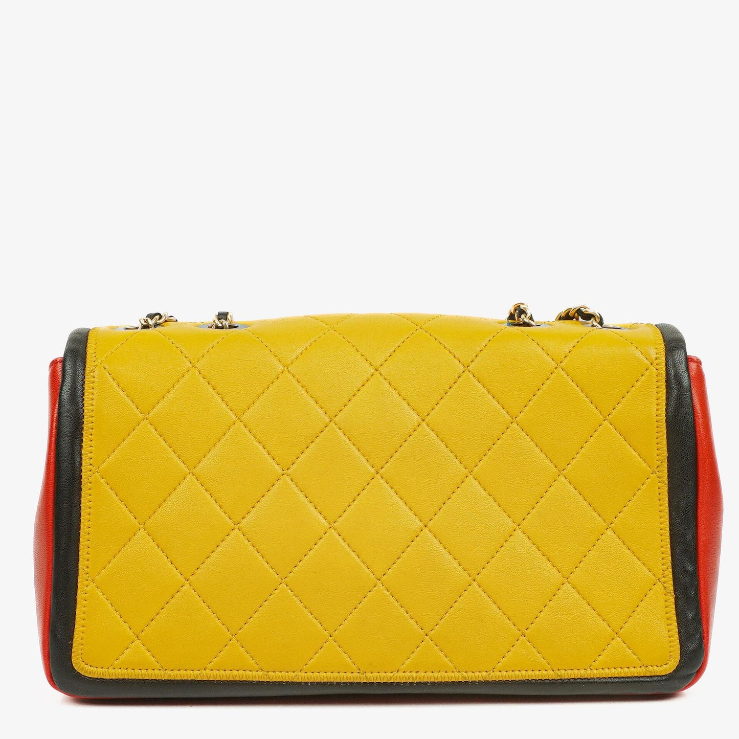 Chanel Tri-Color Medium Graphic Flap Bag aus mehrfarbigem Lammleder