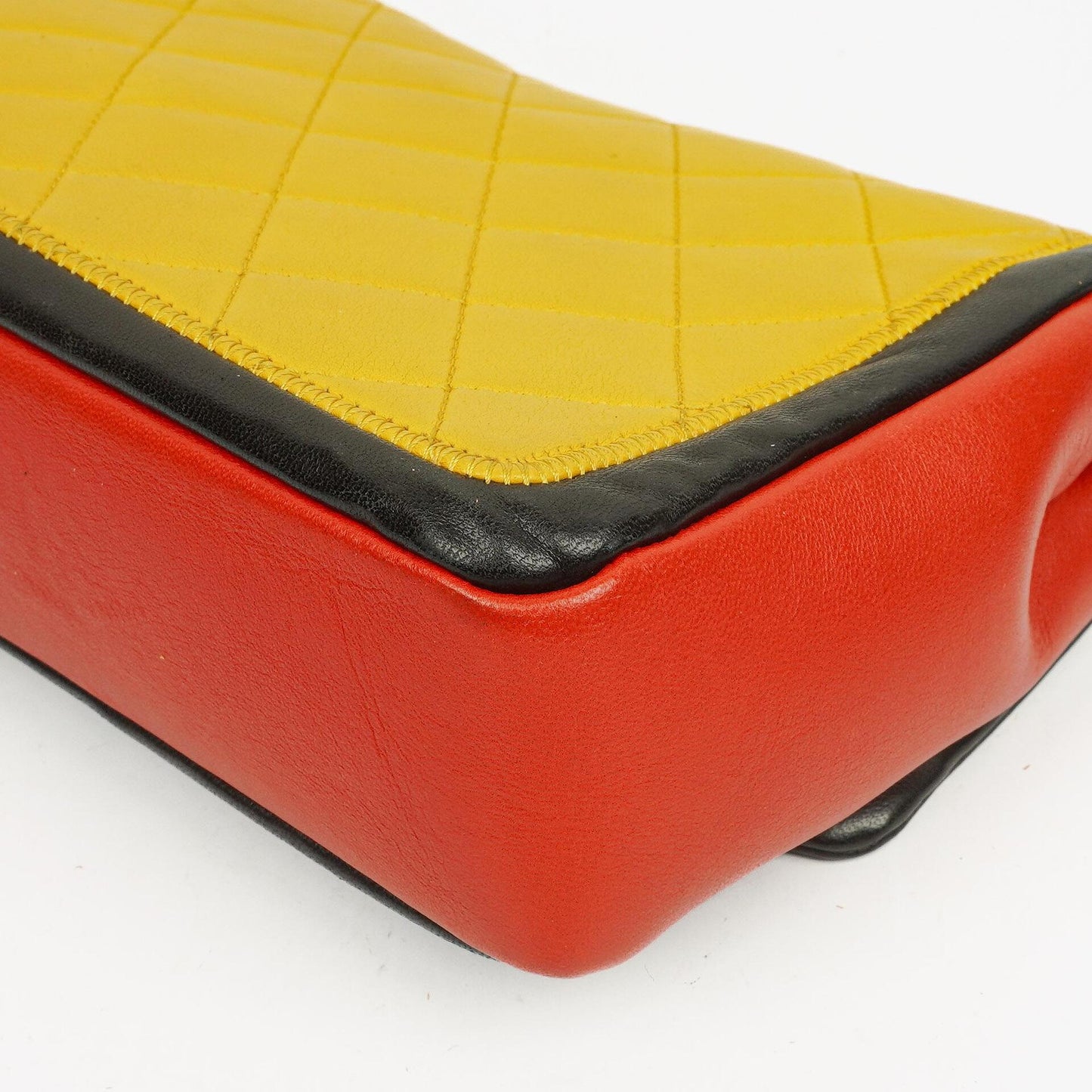 Chanel Tri-Color Medium Graphic Flap Bag aus mehrfarbigem Lammleder