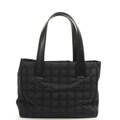 Chanel New Travel Line PM Tote Tasche Schwarz Nylon