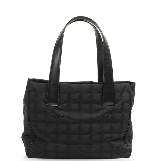 Chanel New Travel Line PM Tote Tasche Schwarz Nylon