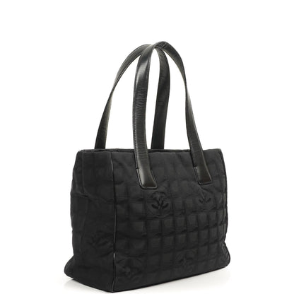 Chanel New Travel Line PM Tote Tasche Schwarz Nylon