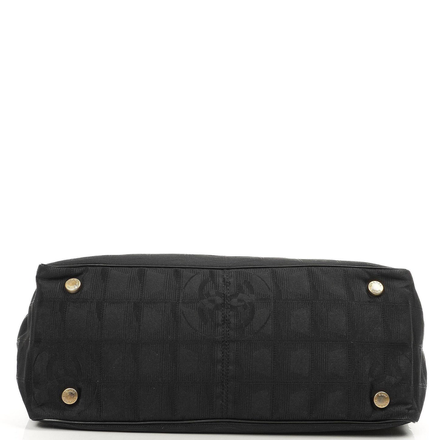 Chanel New Travel Line PM Tote Tasche Schwarz Nylon