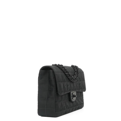 Chanel Nylon Travel Line Medium Classic Flap Bag So Black
