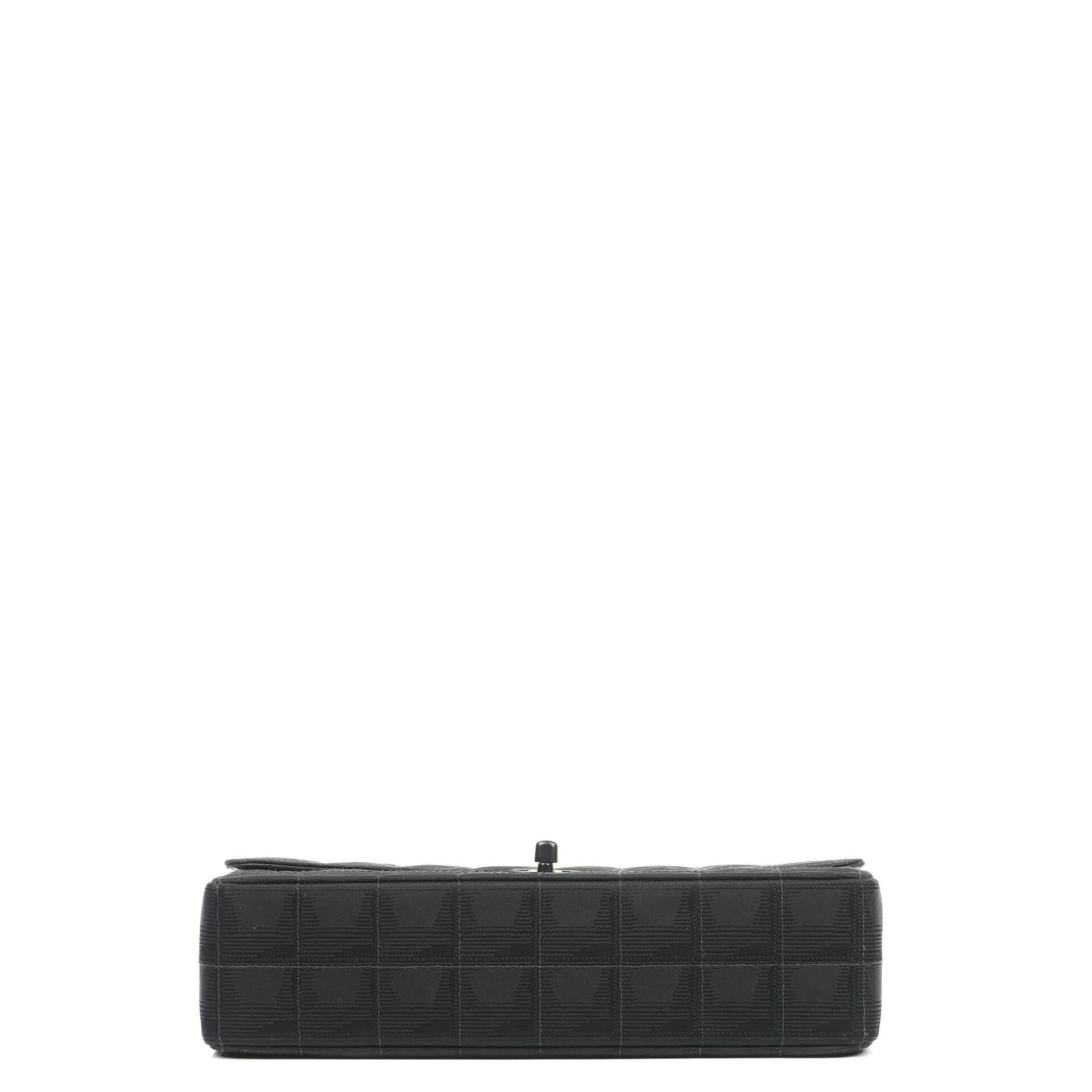 Chanel Nylon Travel Line Medium Classic Flap Bag So Black