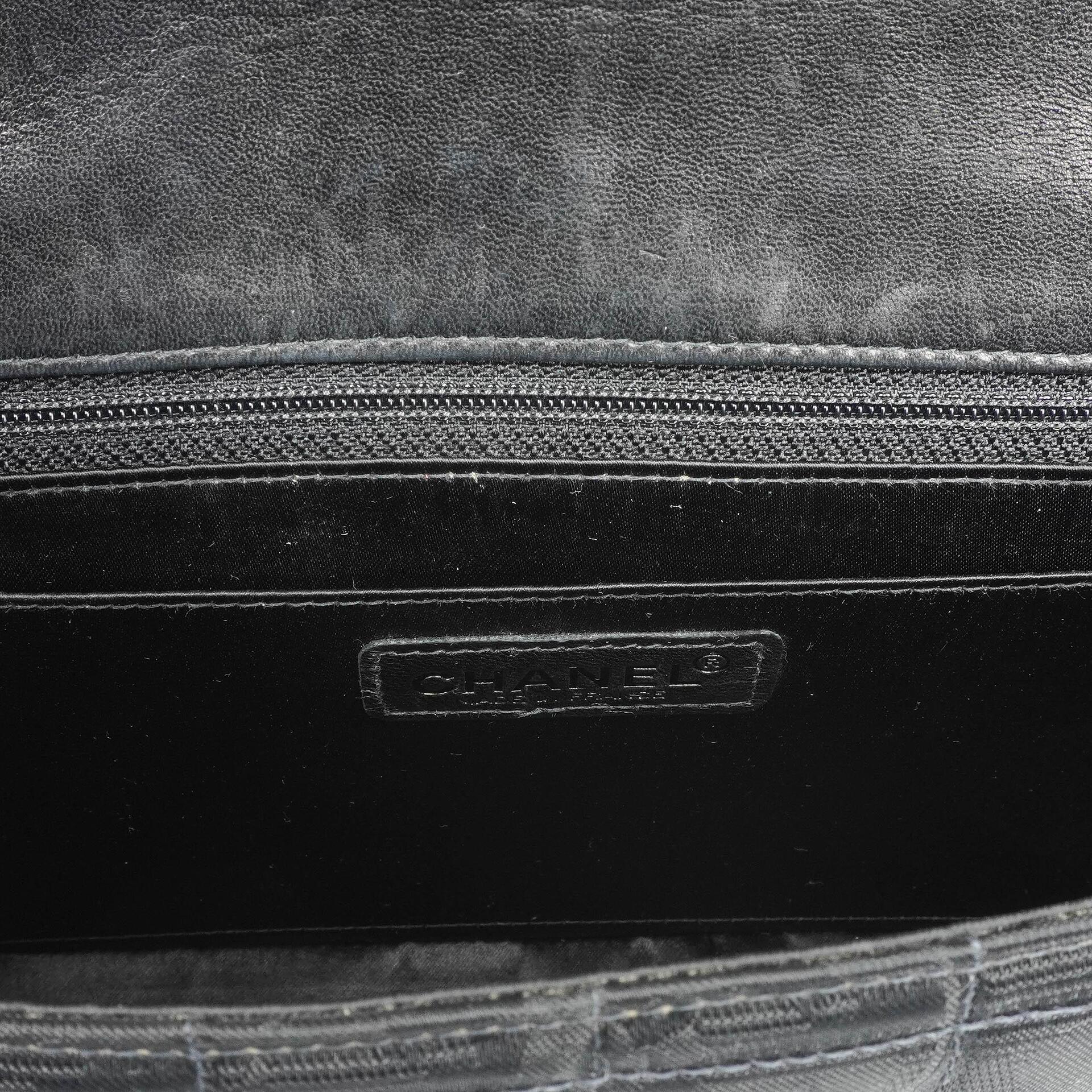 Chanel Nylon Travel Line Medium Classic Flap Bag So Black