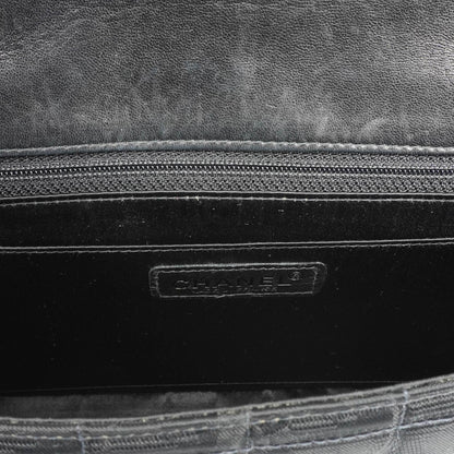 Chanel Nylon Travel Line Medium Classic Flap Bag So Black