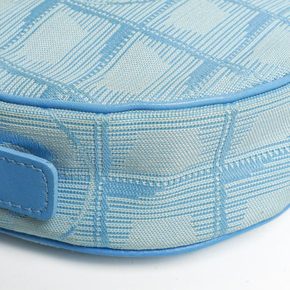 Chanel Nylon Reise Runde Blaue Kosmetiktasche, 2002-2003