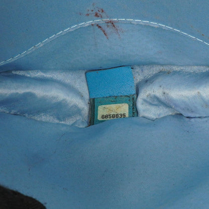 Chanel Nylon Reise Runde Blaue Kosmetiktasche, 2002-2003