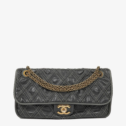 Chanel Paris-Bombay Schwarze Triptychon Klappentasche
