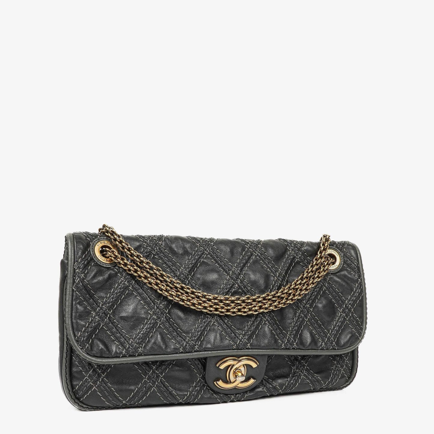 Chanel Paris-Bombay Schwarze Triptychon Klappentasche