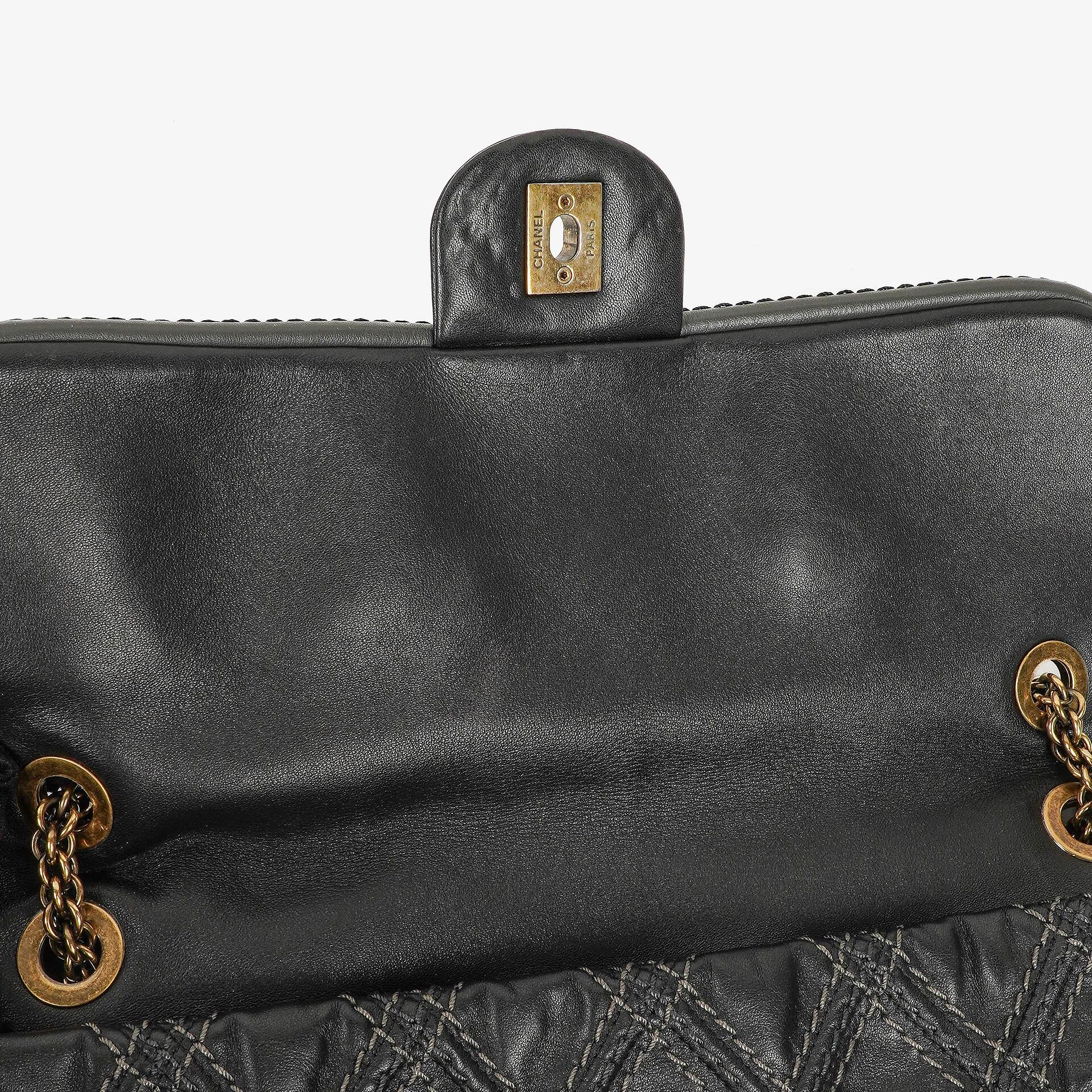 Chanel Paris-Bombay Schwarze Triptychon Klappentasche