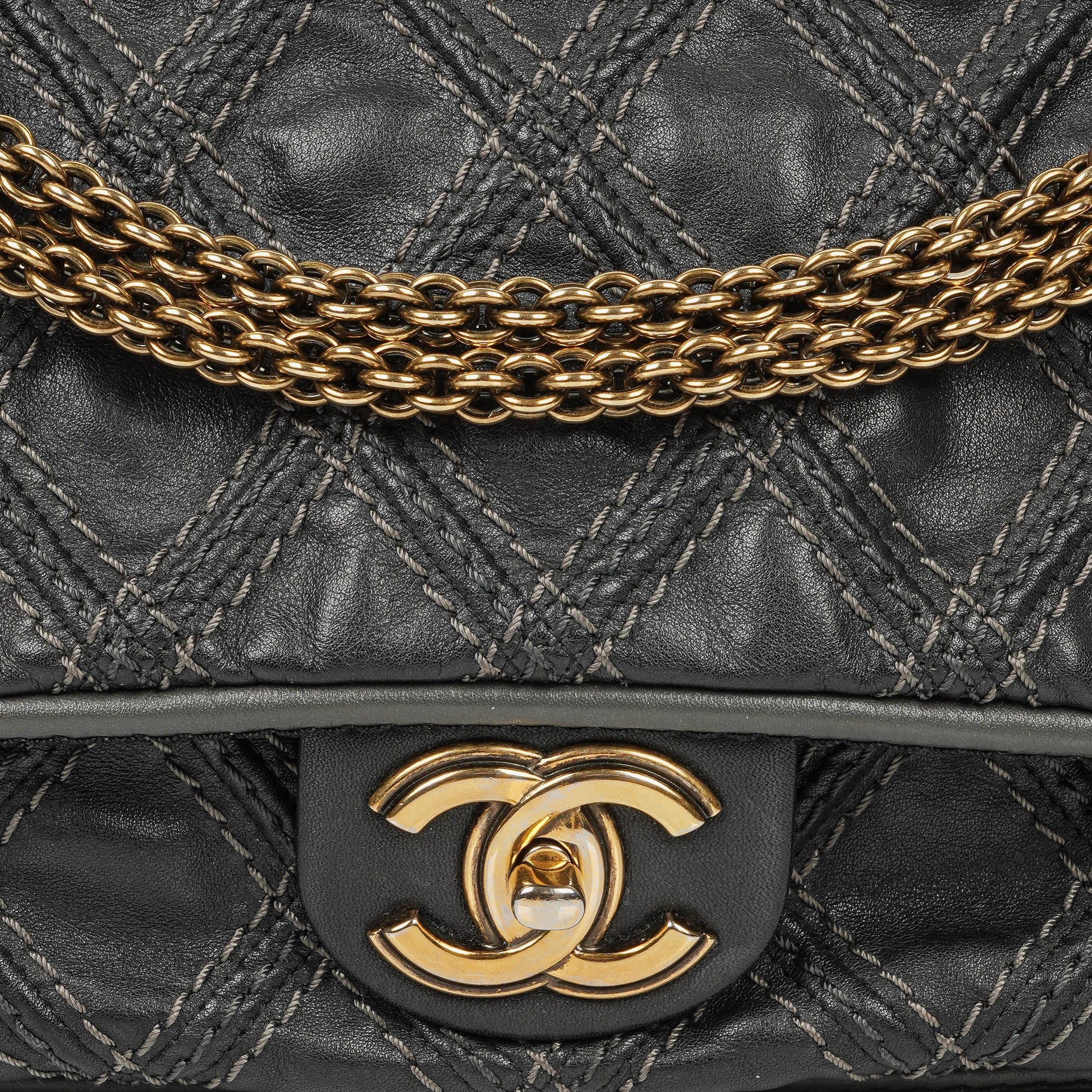 Chanel Paris-Bombay Schwarze Triptychon Klappentasche