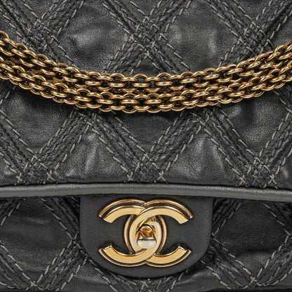 Chanel Paris-Bombay Schwarze Triptychon Klappentasche