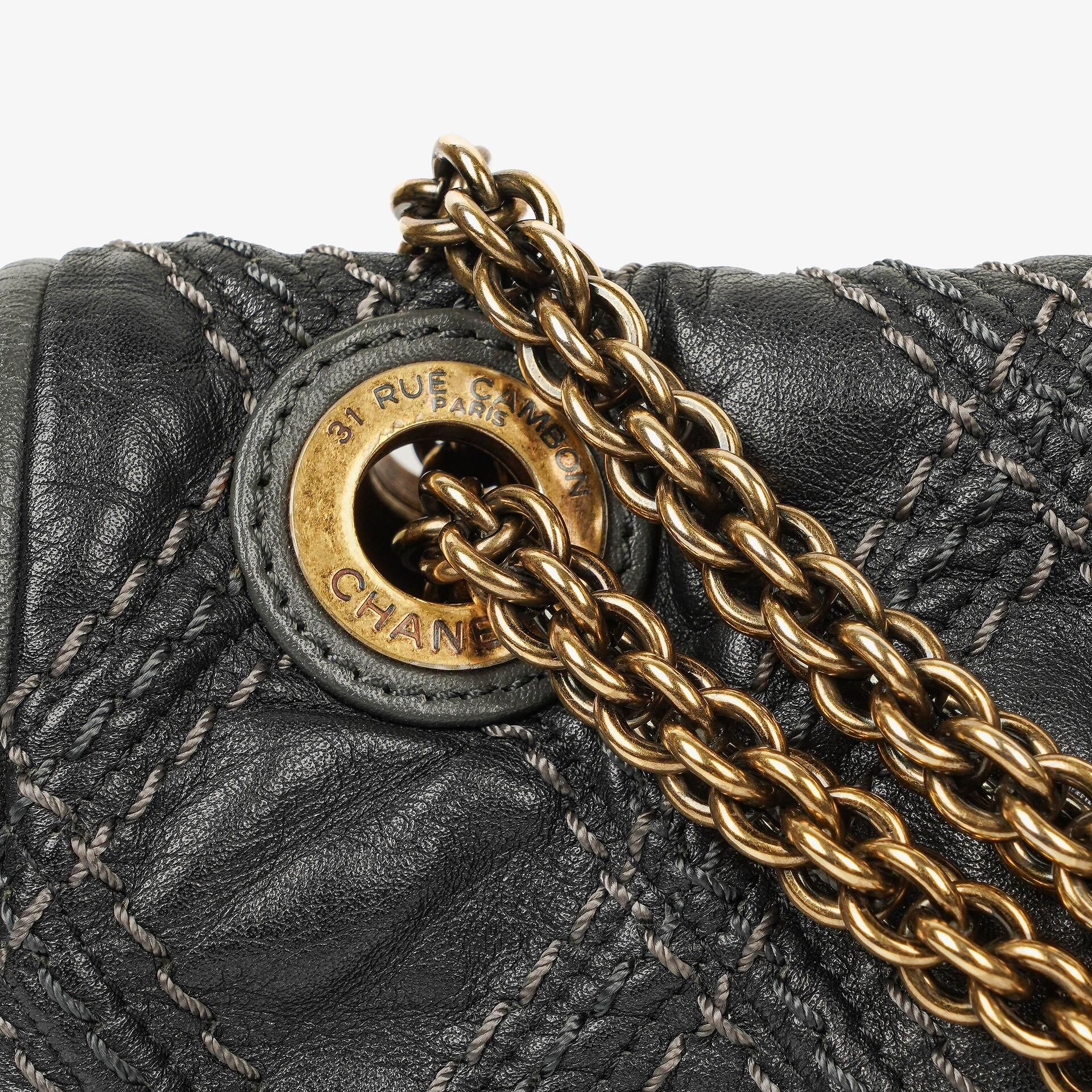 Chanel Paris-Bombay Schwarze Triptychon Klappentasche