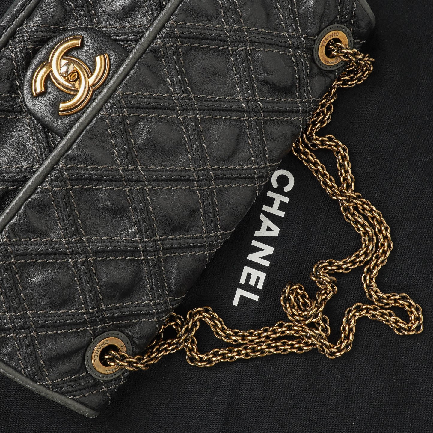 Chanel Paris-Bombay Schwarze Triptychon Klappentasche