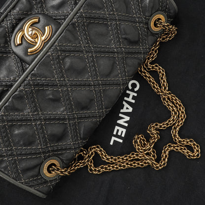 Chanel Paris-Bombay Schwarze Triptychon Klappentasche