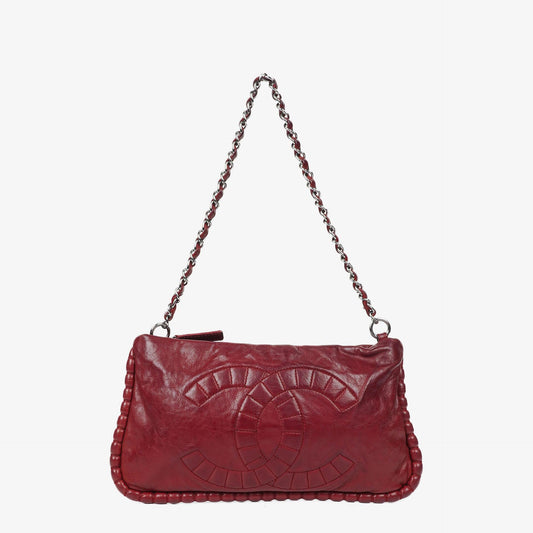 Chanel Paris-Shanghai Schultertasche aus rotem Leder