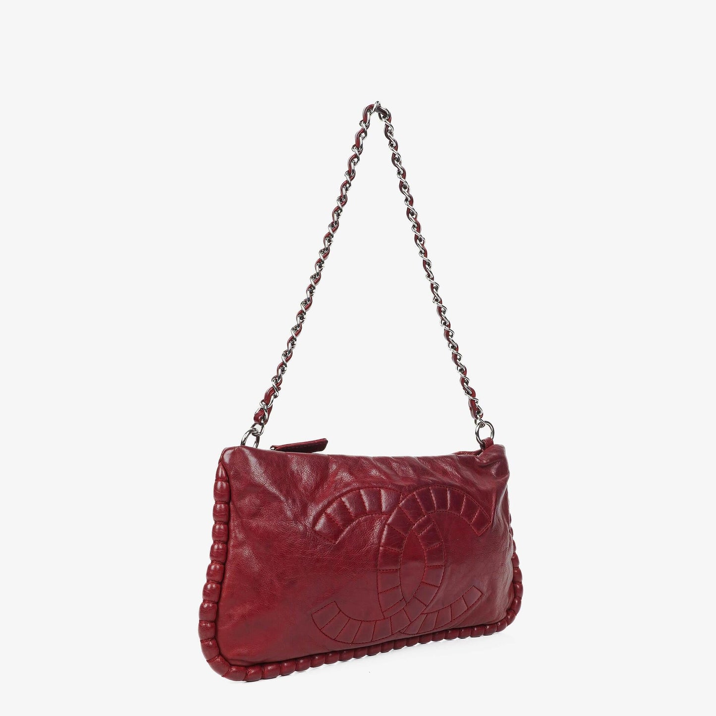 Chanel Paris-Shanghai Schultertasche aus rotem Leder