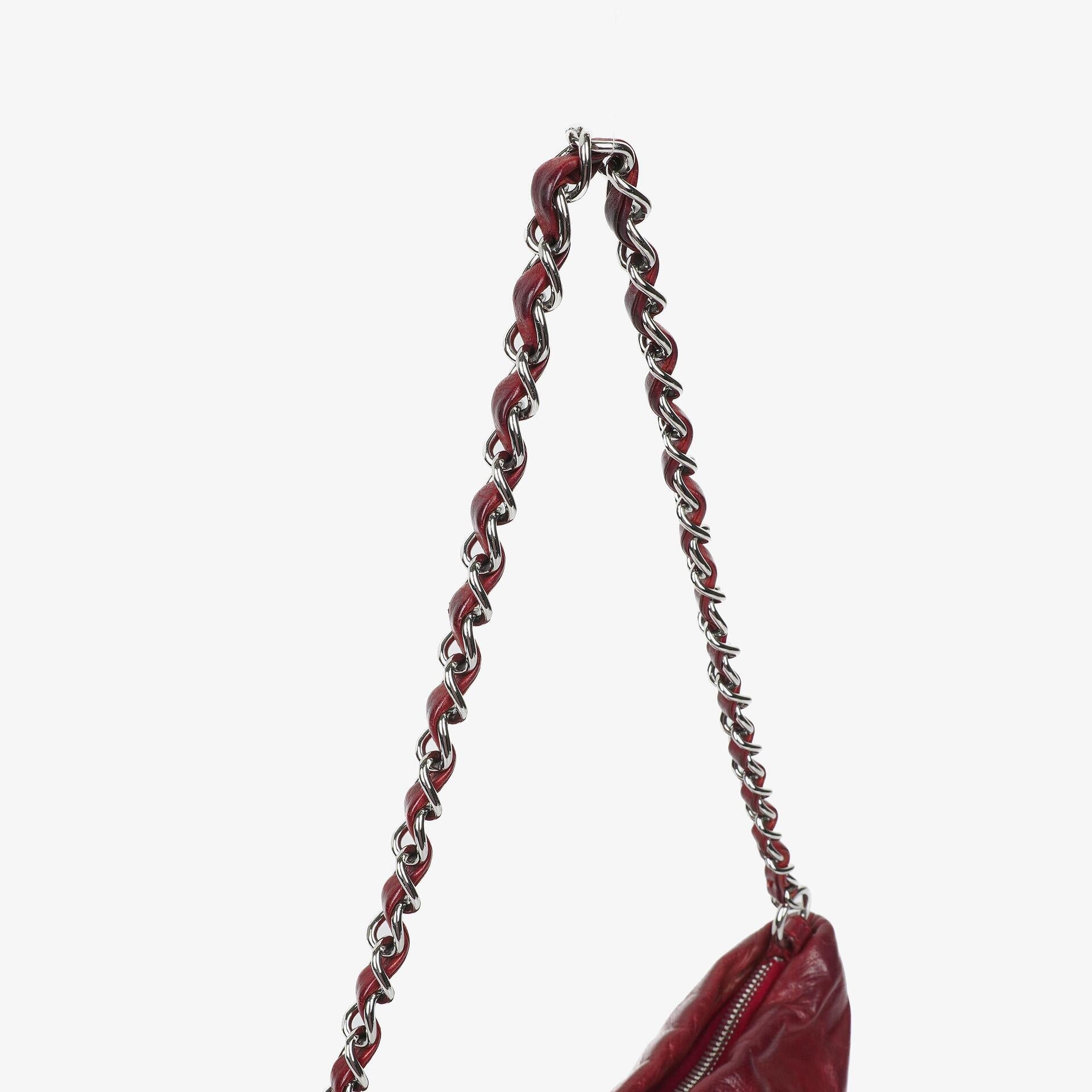 Chanel Paris-Shanghai Schultertasche aus rotem Leder