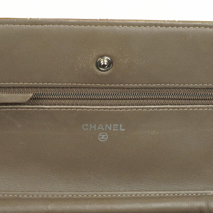 Chanel Wallet on Chain WOC aus gestepptem Lackleder