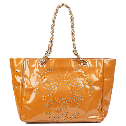 Chanel Perforated CC Shopping Tote aus Lackleder, 2000-2002