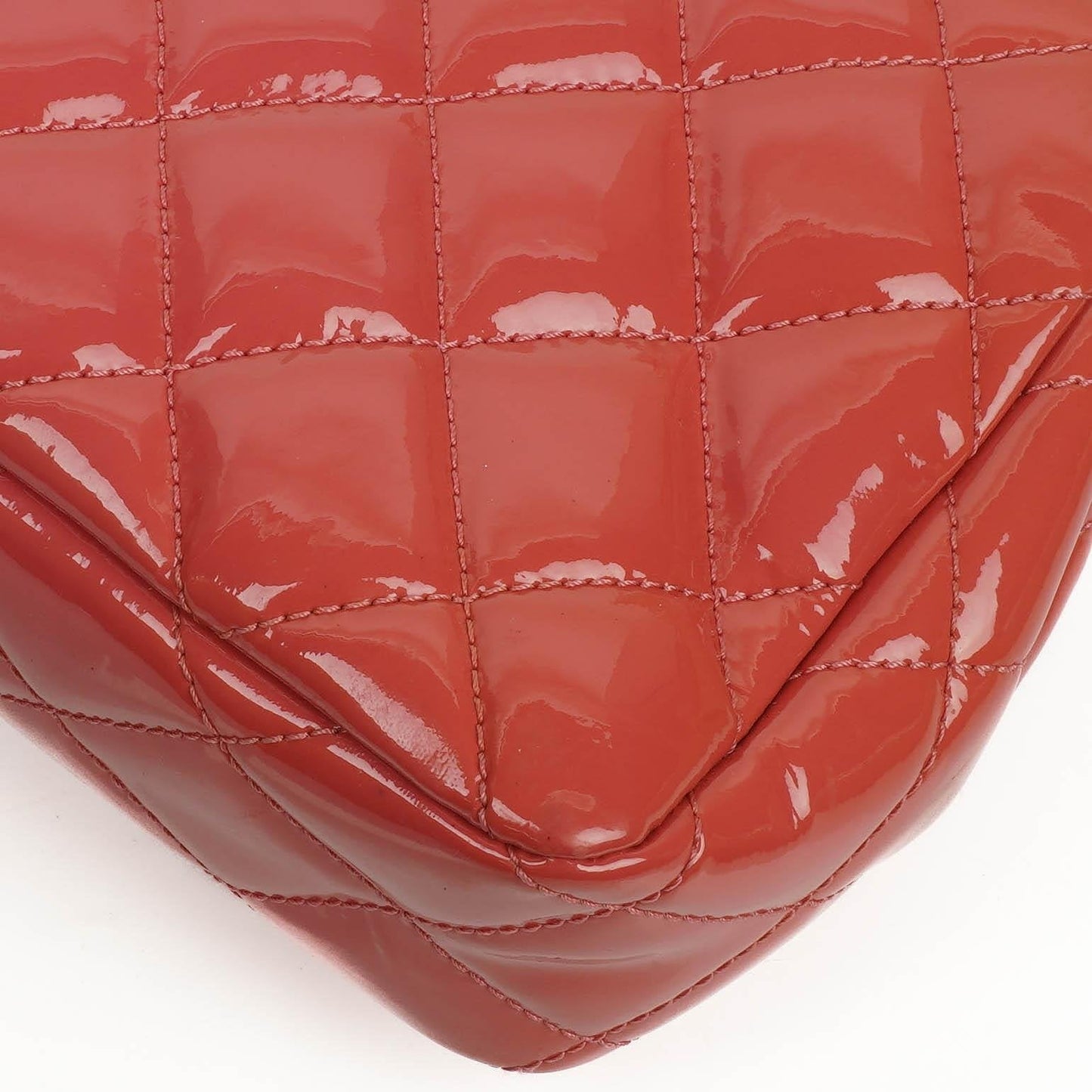 Chanel Classic Mini Flap Tasche aus rosa Lackkalbsleder