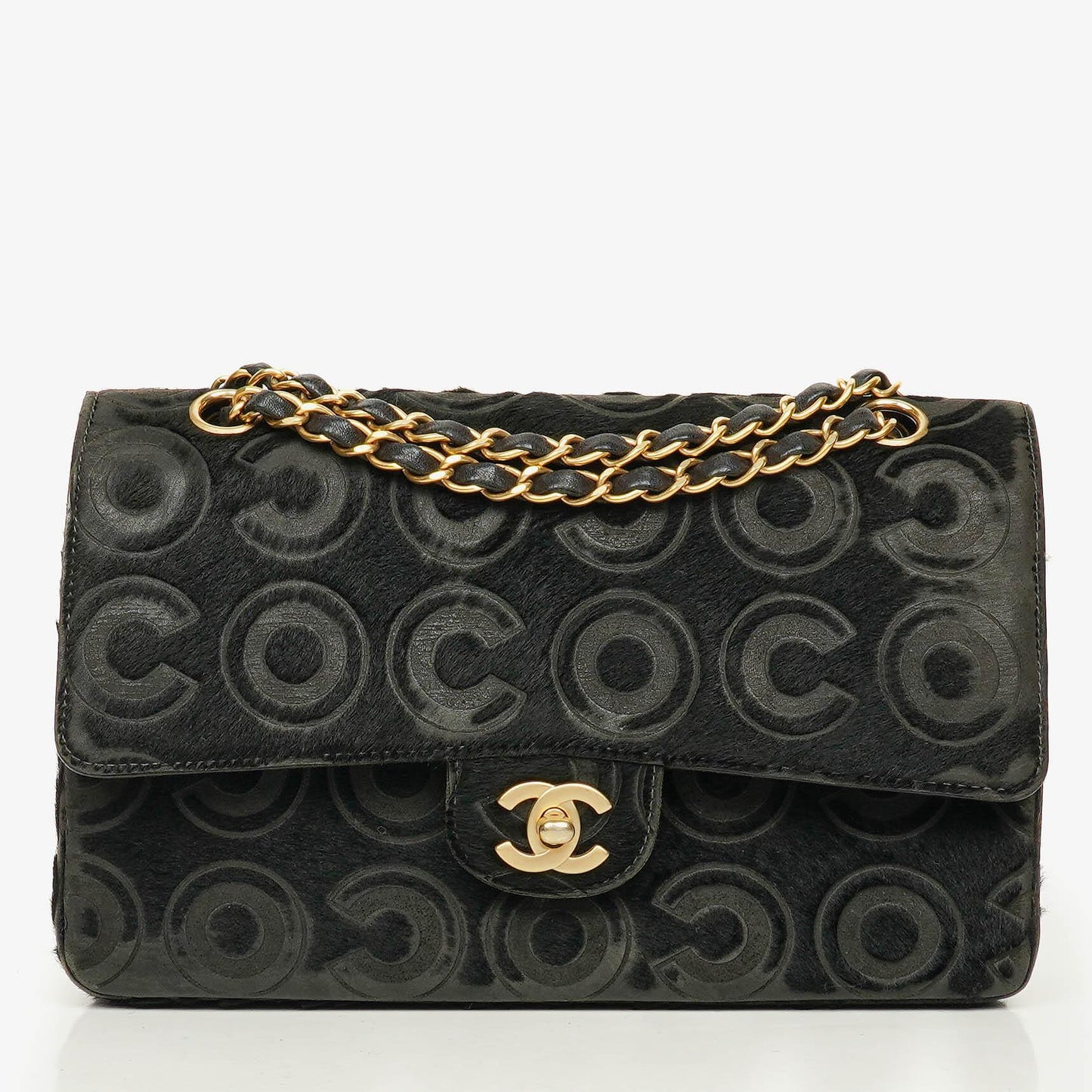 CHANEL Double Flap Tasche aus Ponyhaar