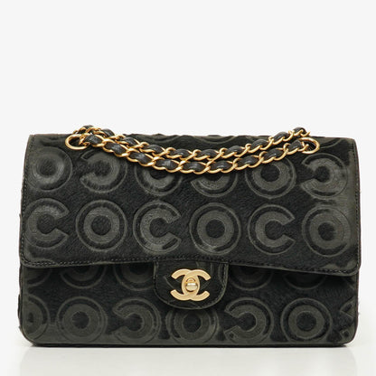 CHANEL Double Flap Tasche aus Ponyhaar
