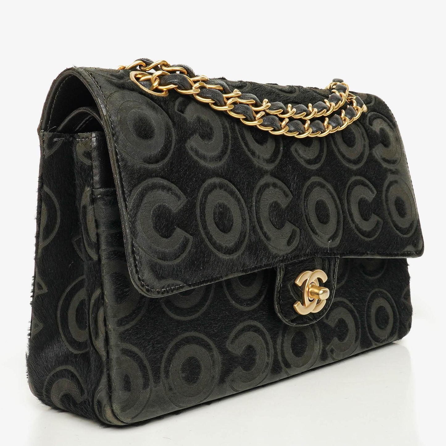 CHANEL Double Flap Tasche aus Ponyhaar
