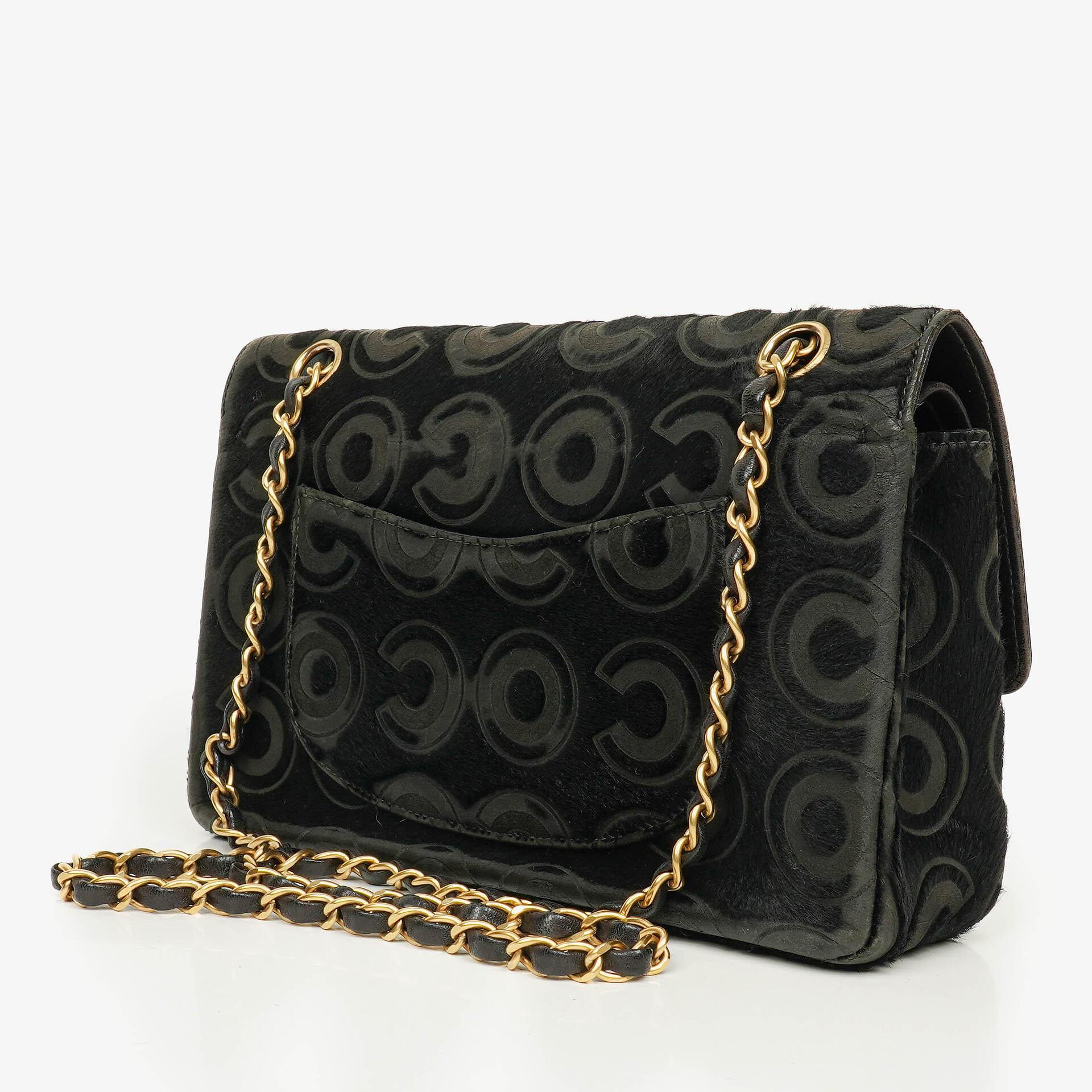 CHANEL Double Flap Tasche aus Ponyhaar