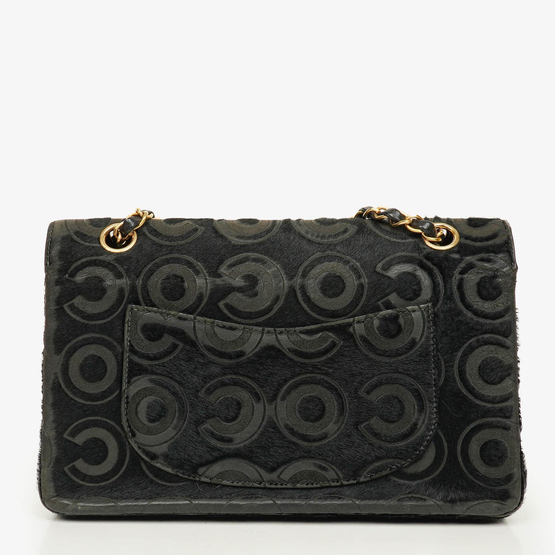 CHANEL Double Flap Tasche aus Ponyhaar