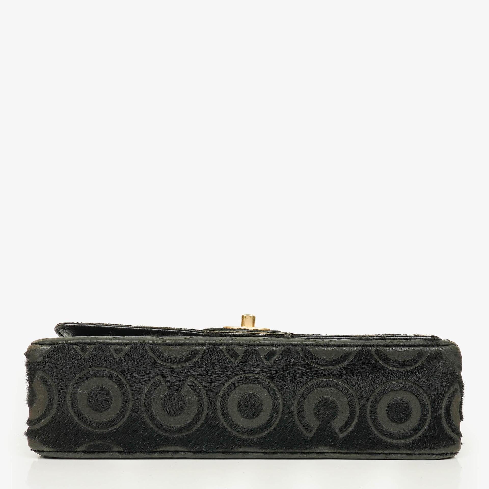 CHANEL Double Flap Tasche aus Ponyhaar