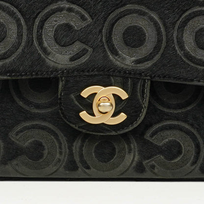 CHANEL Double Flap Tasche aus Ponyhaar