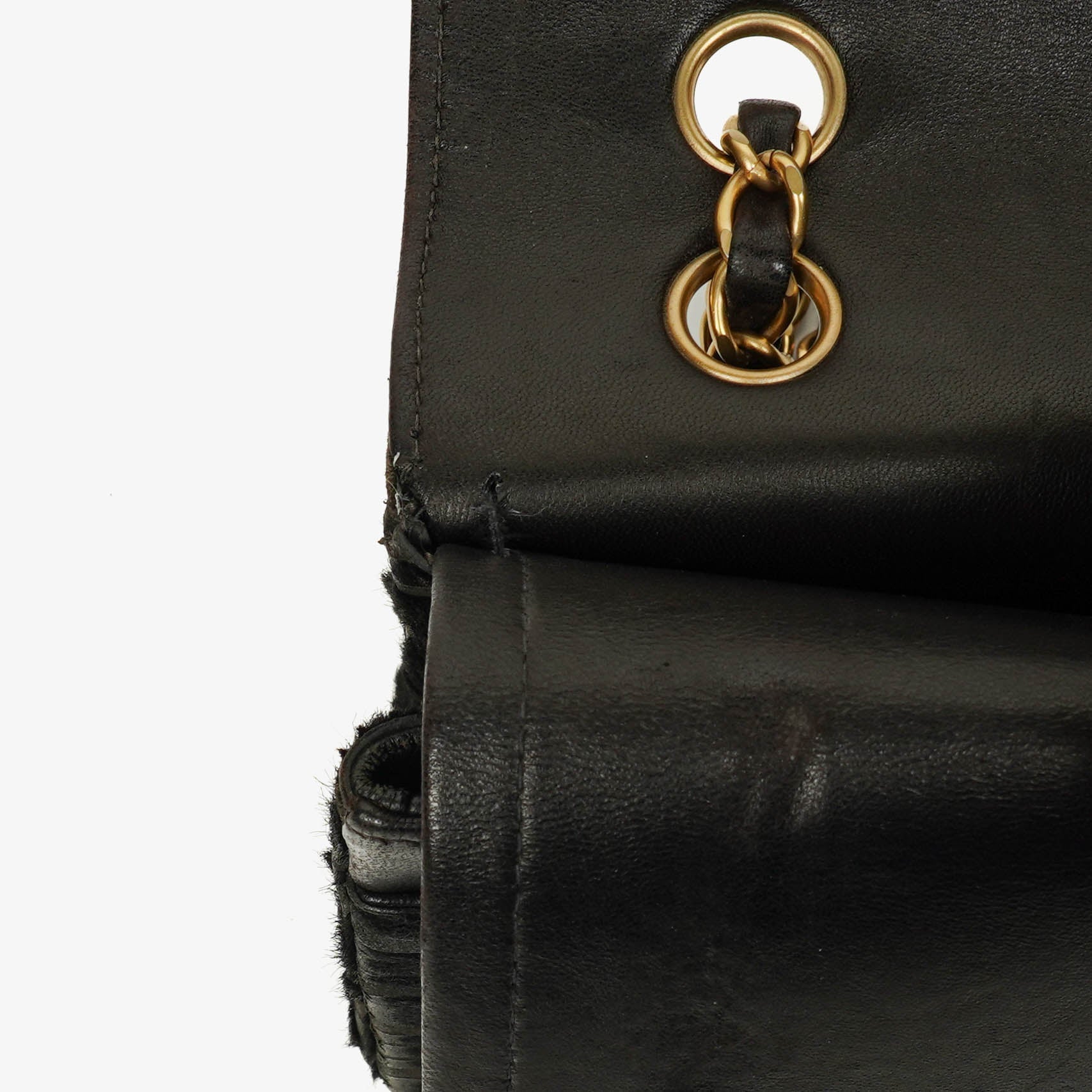 CHANEL Double Flap Tasche aus Ponyhaar