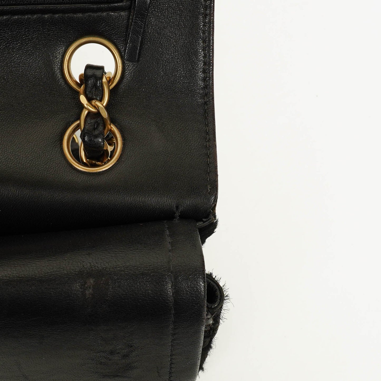 CHANEL Double Flap Tasche aus Ponyhaar