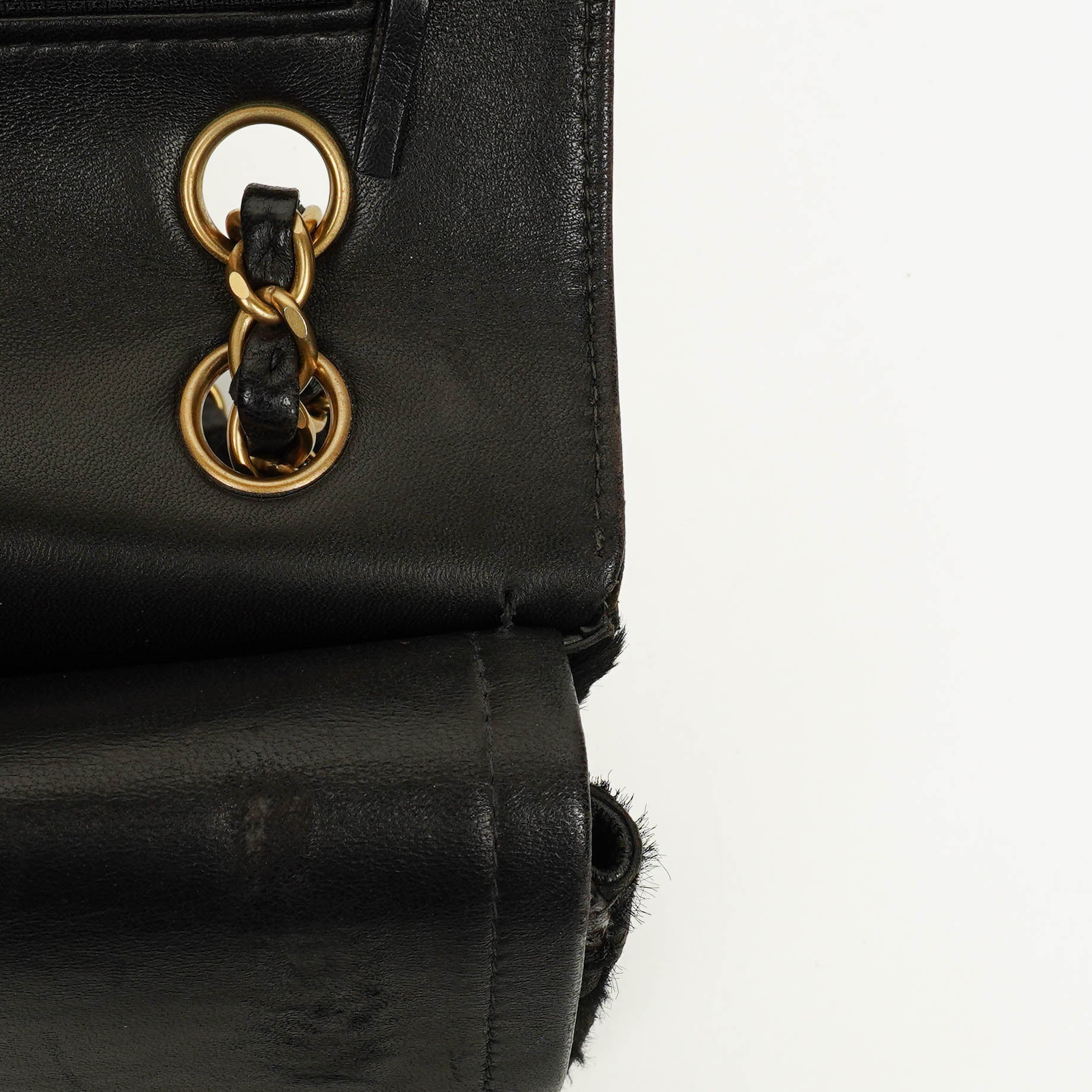 CHANEL Double Flap Tasche aus Ponyhaar
