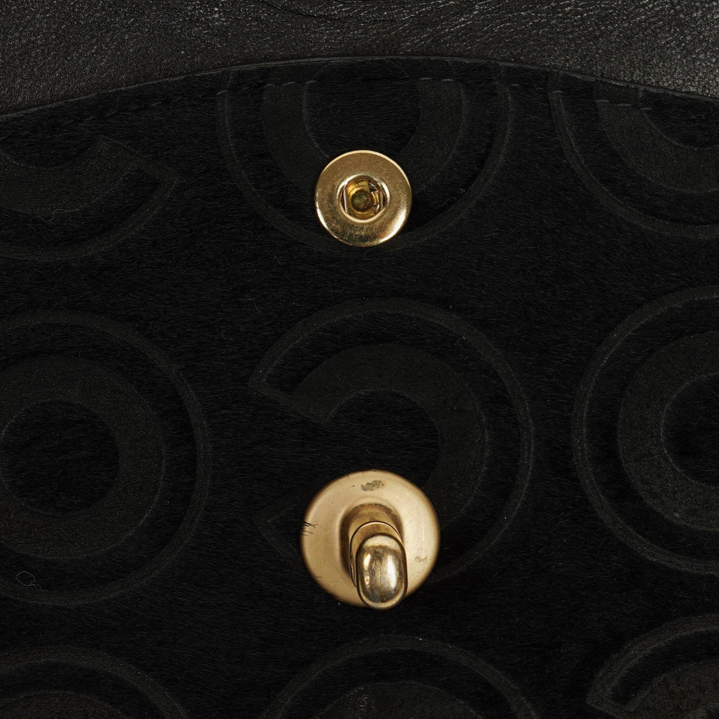 CHANEL Double Flap Tasche aus Ponyhaar