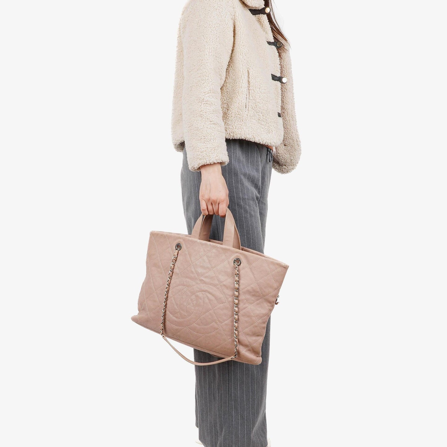 Chanel gesteppte Caviar Shopping Tote Bag