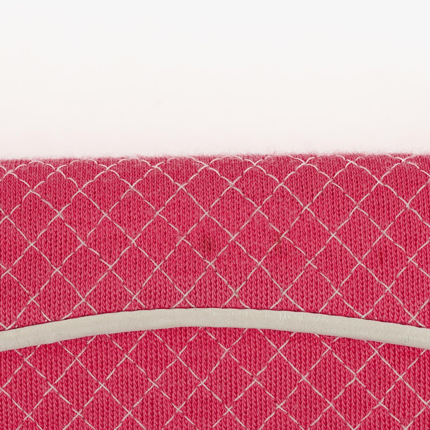 Chanel Single Flap Bag aus gestepptem Jersey in Pink und Weiß